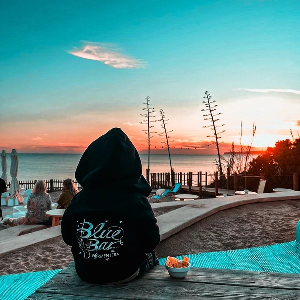 bluebar formentera sunset blue bar formentera sunset