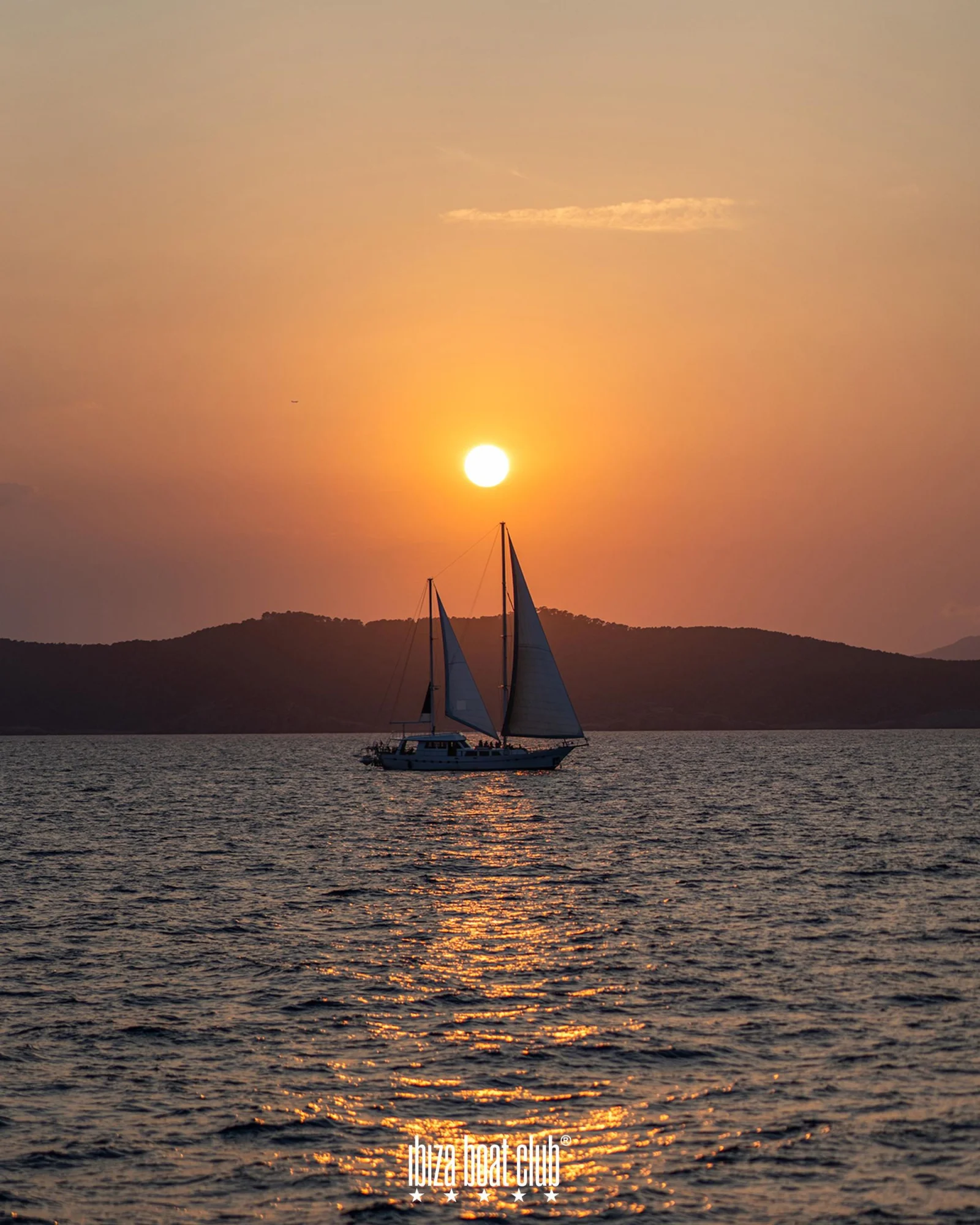 ibiza boat club formentera 3 Coucher de soleil sur la mer au retour de Formentera