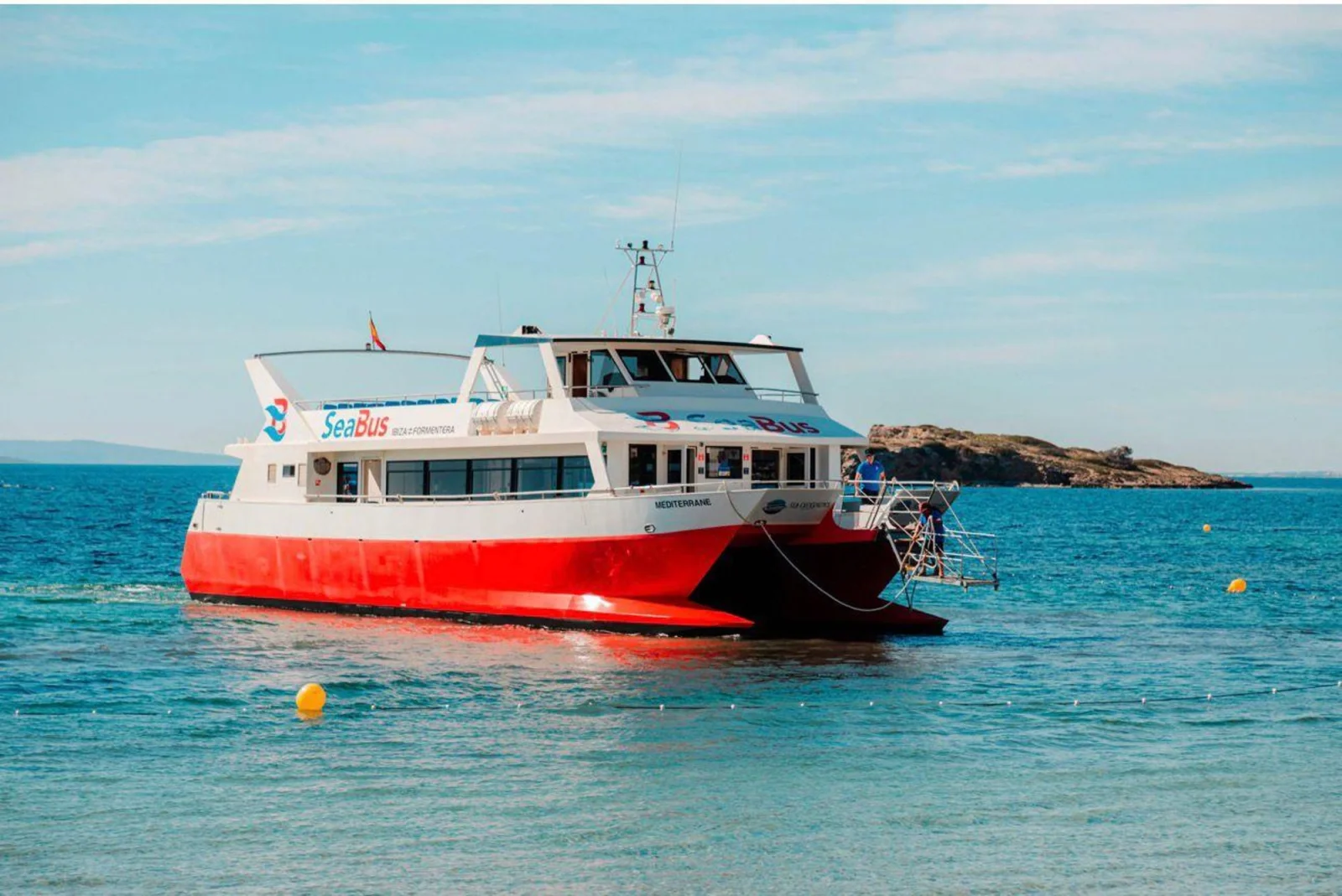 journee formentera 3 arrets 3 Bateau de l'excursion au mouillage à Formentera