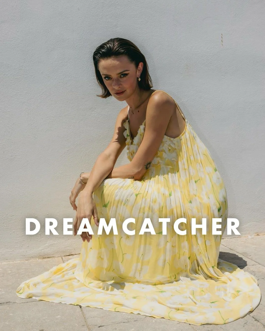 dreamcatcher ibiza robe jaune Robe longue jaune imprimée de la collection Dreamcatcher Ibiza