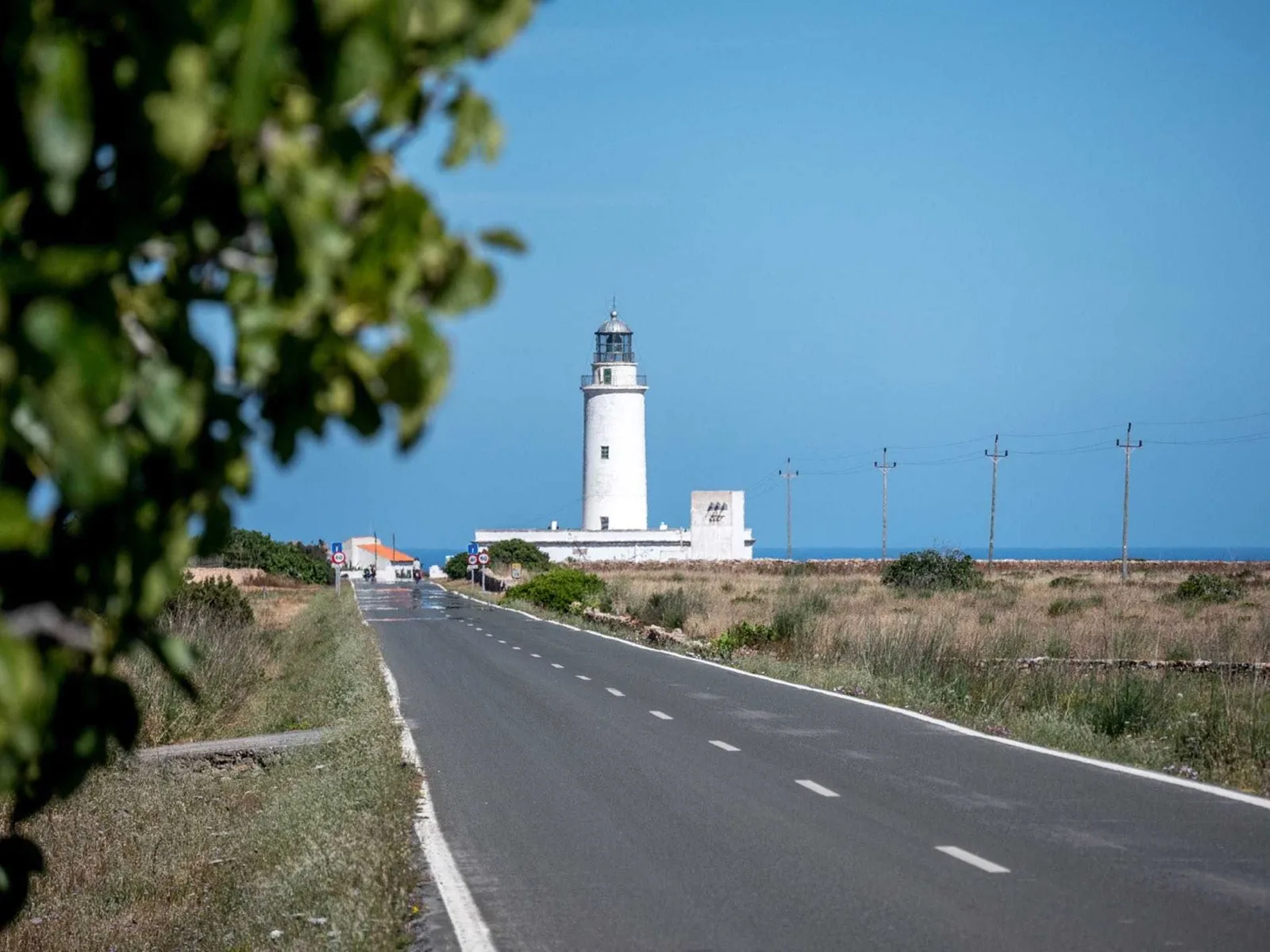 formentera village el pilar de la mola Route menant au phare de La Mola, sur le plateau d'El Pilar de la Mola à Formentera
