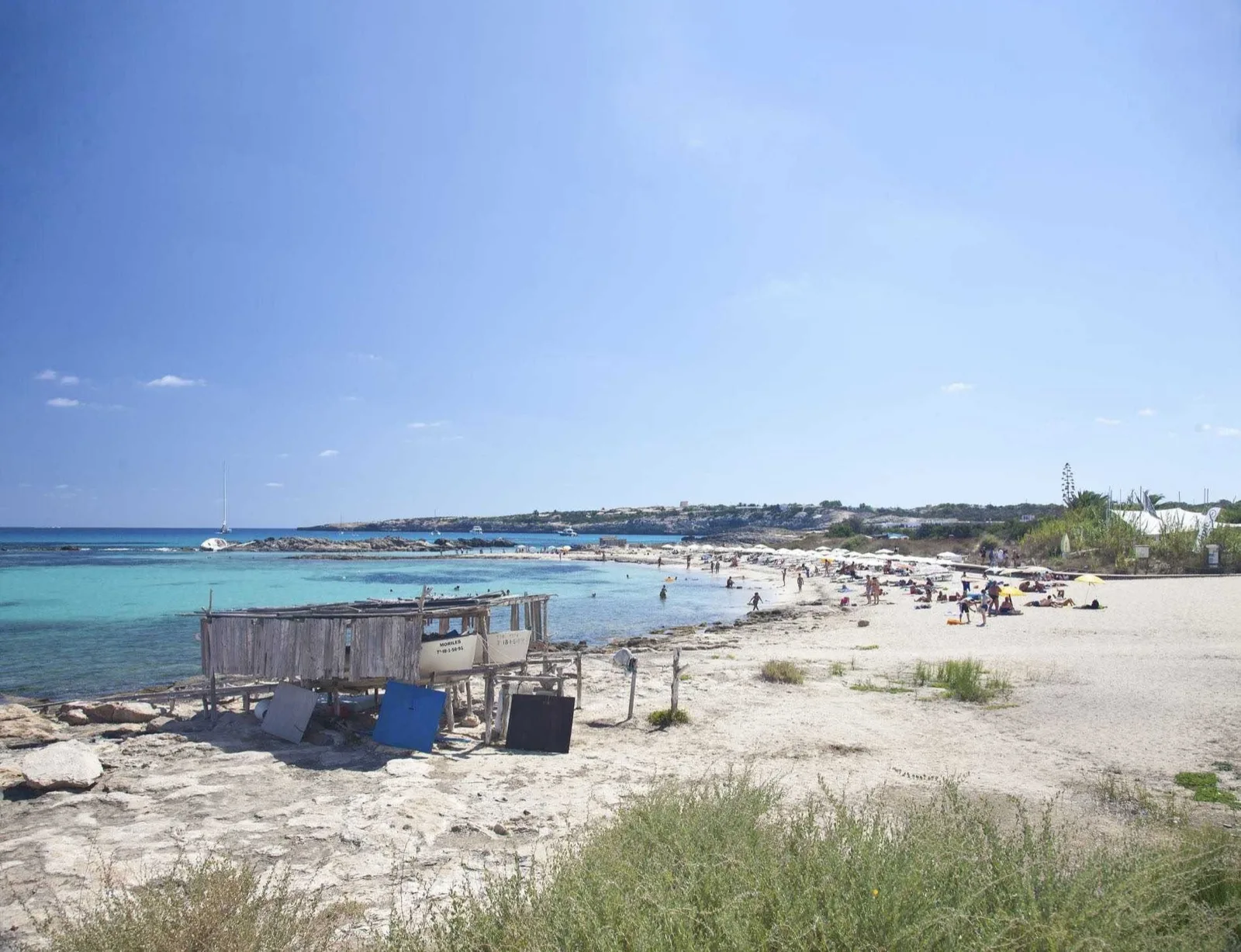 formentera village es pujols Plage d'Es Pujols et ses cabanes de pêcheurs, Formentera