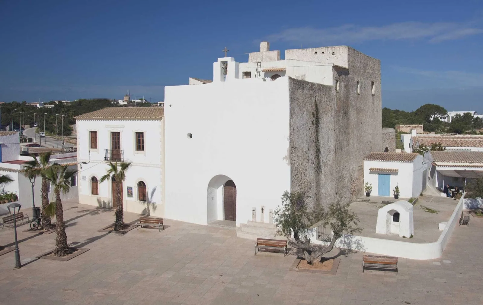 formentera village sant francesc Église fortifiée de Sant Francesc Xavier, capitale de Formentera