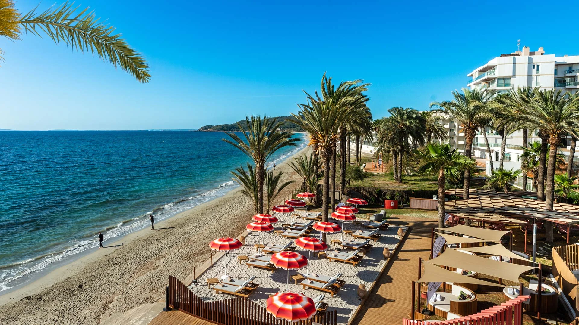 hotel vibra algarb beach club beach club de l'Hotel Vibra Algarb sur la plage de Playa d'en Bossa